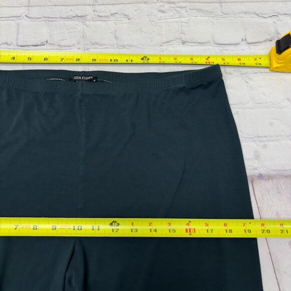 Eileen Fisher Women Pull On Ankle Leggings Size XL X-Large Dark Teal C046 -30 - Picture 3 of 16